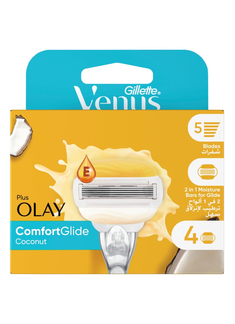 Gillette شفرات حلاقة جيلت فينوس وأولاي للنساء - عبوة 4 شفرات - Image 1